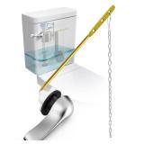 Toilet Handle Replacement Kit Universal - Front-Mount Toilet Handle Tank Flush Lever with Stainless Steel Flapper Chain, Compatible with Gerber, American, Standard, Kohler, TOTO