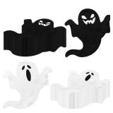Halloween Napkins,100pcs Black and White Ghost Napkins Paper Halloween Disposable Napkins