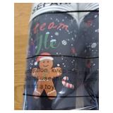 Jingmore 48 Pcs Gingerbread Gender Reveal Paper Cups 12 oz Christmas Gender Reveal Decorations Team He Team She Disposable Paper Cups for Christmas Baby Shower Party Supplie