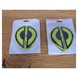 2 Pack Car Stickers Eye Yellow Night Safety Driving Reflective Cute Caution Decal, Motorcycle Helmet Stickers Decals, for Bumpers, Window, Laptop, Wall (Yellow) Reflective 4\" by 2\" 2 Pack