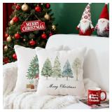 Christmas Pillows Covers 18x18 Inch - Christmas Party Decorations | Navidad Trees Throw Pillows  2 Pack