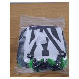 Kids Halloween Costume Black White Stripe Tulle Tutu Dress with Headband Set Carnival Fancy Dress Black White Stripe-Green 4-5 T