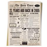 Happy 21st Birthday Card Gift - 4 Pack