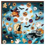 Halloween Window Cling, Boo Ghosts Pumpkins Decals