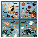 Halloween Window Cling, Boo Ghosts Pumpkins Decals