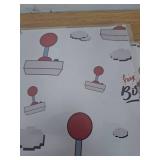 White Gaming Birthday Wrapping Paper - 4 Jumbo Sheets, 28 * 40 Inches