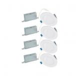 Halo HLB Matte White 4-inch LED Canless Recessed Downlight  Dimmable  3-pack