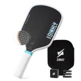 DINKLY Radial Pro Pickleball Paddle, T700 Raw Carbon Fiber Thermoformed with Foam Injected Walls, USAPA Approved Pickle Ball Racket, Engineered for Maximum Spin and Consistency (16mm Hybrid)
