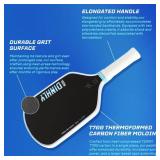 DINKLY Radial Pro Pickleball Paddle, T700 Raw Carbon Fiber Thermoformed with Foam Injected Walls, USAPA Approved Pickle Ball Racket, Engineered for Maximum Spin and Consistency (16mm Hybrid)