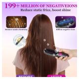 Go Brush Pro, 2026 Upgraded Go Brush Pro, Portable Straightener Brushs for Travel, Cordless Fast Heating Hair Straightener with LCD Temperature Display (Black)