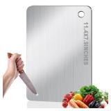 BLOCE Titanium Cutting Board for Kitchen, Stainless Non Stick Chopping Board, Upgrade Double Sided Food-Grade Titanium Board for Kitchen for Meat Cheese Vegetable (Small)