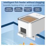 Geevorks WiFi Fish Feeder Automatic Dispenser,Automatic Fish Feeder for Aquarium,Intelligent,Precise Food Distribution,with App Control Timer USB Powered,for Diameter Less Than 4mm Food