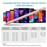 ???Stylus Pen for iPad 2018-2023 with Palm Rejection, Active Pencil for iPads 10th9th8th7th6th, for iPad Pro 1112.9 inch, for iPad Air 5th4th3th Gen, for iPad mini 6th5th Gen (Rose Gold)