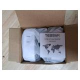 2 Pack European Plug Adapter USB C, TESSAN US to Europe Adapter 4 Outlets 3 USB Charger, Type C International Power Adaptor to Italy Spain France Portugal Iceland Germany, Europe Travel Essentials