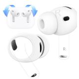 Fit in case 2 Pairs Ear Tips for AirPods Pro 3 DamonLight Grip Silicone Earbuds Cover [Added Storage Pouch][US Patent Registered] Compatible with Apple AirPods Pro 3rd Generation 2025 (Small)