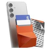 MOFT Phone Stand, Adhesive Card Holder Fits 2-3 Cards, Slim and Portable Leather Phone Wallet, 2 Viewing Angles, RFID Blocking, Compatible with iPhone, Galaxy and Most Smartphones- Sunrise