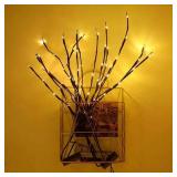 2Pcs 40 LED Branch Lights - Indoor Decoration Lighting for Weddings, Birthdays, and Christmas - Fairy Lig, Warm
