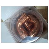 (Znkiok® 6 Pack Set)34\ Copper Propress Fittings Zero Lead,2 Each 34 Inch Press Coupling With Stop,Press 90 Degree Elbow,Press Tee,UPC,NSFANSI 61 Certified.in