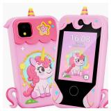 Kids Phone for Girl Toys, Christmas Birthday Gifts for Age 3-10 Year Old Girls Boys Toys, Kids Toddler Smart Phone, Detective Educational Learning Toys with 2.8\ Touchscreen, Music Video Game (Pink)in