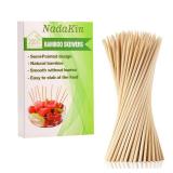200 PCS Bamboo Skewers, 8 Inch Food Sticks for Appetizers, Fruit, Grilling Kebabs, Cocktail Picks for Drinks, Toothpicks Natural, Kitchen Gadget