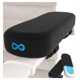 Everlasting Comfort Office Chair and Wheelchair Arm Pads - Cooling Memory Foam Arm Rest Cover for Desk, Gaming Chair, Wheelchair Armrest Pads