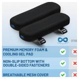 Everlasting Comfort Office Chair and Wheelchair Arm Pads - Cooling Memory Foam Arm Rest Cover for Desk, Gaming Chair, Wheelchair Armrest Pads