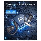 Real-Time AI Translation Earbuds, 198 Language Translator Earbuds, Audifonos Traductores Inglés Español, 3-in-1 Translating Earbuds for Travel, Meetings and Language Learning, with Charging Case