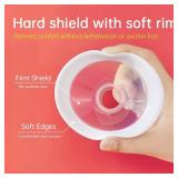 PumpMom-us 17mm Oval Flanges with Soft Rim Compatible with Spectra S2 S1 9 Plus Breastpumps Accessories, Replacement Breast Shield and Duckbill Valves for Spectra Pump Parts and Flange
