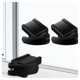 2 Pack Sliding Window Locks, Adjustable Security for Vertical and Horizontal Windows, Easy Install, Fits 116 inch to 78 inch Wide Rail, Enhanced Safety for Home and Office (Black)