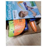 Fuwidvia 3 Pack Airplane Launcher Toys, 13.2ftft LED Foam Glider Plane Toy for Boys, 2 Flight Modes Outdoor Flying Toys Birthday Gifts for Boys Girls 4 5 6 7 8 9 10 11 12 Year Old (BlueandGreenandOran