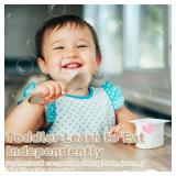 6 Pieces Silicone Baby Feeding Forks and Spoons Set Hot Safety First Stage Self Feeding Supplies Mini Kids Utensils for Over 6 Months Babies Boy Girl Toddlers First Foods (Neutral Color)