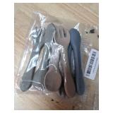 6 Pieces Silicone Baby Feeding Forks and Spoons Set Hot Safety First Stage Self Feeding Supplies Mini Kids Utensils for Over 6 Months Babies Boy Girl Toddlers First Foods (Neutral Color)