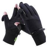 Yunkevivo Winter Gloves for Men Women Waterproof Gloves,Touchscreen Glove Thermal Snow Gloves for Running Cycling Driving