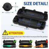 Cismorvex 3 Pack Outdoor Extension Cord Safety Cover with Waterproof Seal IP54 Water-Resistant, Weatherproof Electrical Connection Box with 2 Latches, Plug, Socket, Holiday Decoration Light, Black