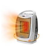 Comfort Zone Oscillating Indoor Space Heater, Portable, Ceramic, Electric, Energy-Efficient, Adjustable Thermostat, Tip-Over Switch, Overheat Protection, Ideal for Home, Bedroom, Office, 1500W, CZ449E