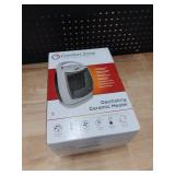 Comfort Zone Oscillating Indoor Space Heater, Portable, Ceramic, Electric, Energy-Efficient, Adjustable Thermostat, Tip-Over Switch, Overheat Protection, Ideal for Home, Bedroom, Office, 1500W, CZ449E