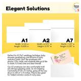 200 Pack 5x7 White Invitation Envelopes - For 5x7 Cards - A7 - (5 ¼ x 7 ¼ inches) - Perfect for Weddings, Graduation, Baby Shower - 120 GSM - Peel, Press and Self Seal - Square Flap