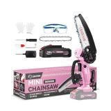 Saker Mini Chainsaw|6 Inch Chainsaws[2025 Upgraded]|Mini Cordless Electric Chain Saw|Small Handheld Portable Chain Saws Battery Powered Chain Saw for Tree Trimmer and Garden,Valentinefts Day Gifts