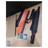 DooGooCoo [Upgrade] Ice Scraper and Extendable Snow Brush for Car Windshield [Military-Grade Sturdy] - 360° Pivoting Brush Head with Silicone Grip for Effortless One-Swipe Clean on Auto (Large)