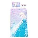 Jay Franco Disney Frozen Let It Go 3 Piece Sleepover Set - Cozy and Warm Slumber Bag with Pillow and Eye Mask