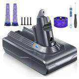 Morpilot Battery Replacement for V6, 21.6V 8000mAh Li-ion Battery Compatible with V6 Animal V6Absolute V6Motorhead V6Fluffy SV03 SV04 SV05 SV06 SV07 SV09 DC58 DC59 DC61 DC62 DC72 DC74 Vacuum Cleaner