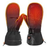 KastKing Calido Heated Mittens 7.4V 22.2Wh Battery Rechargeable Heated Gloves for Men and Women, Water-Resistant Fishing Gloves for Ice Fishing Skiing Hiking,L