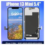 Brinonac for iPhone 13 Mini Screen Replacement Kit, 5.4\ Full HD Retina LCD Display COF Touch Screen Digitizer Assembly Set with Repair Tools, Waterproof Adhesive, Tempered Glassin