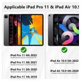 TopPerfekt for iPad Pro 11\ 4th3rd2nd1st Gen (2022202120202018) Keyboard Case, Magnetically Absorbent, Auto SleepWake, Support 2nd Gen Pencil Wireless Charge, with Pencil Holder - Black Cowin