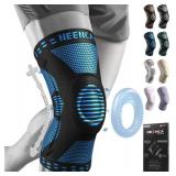 NEENCA Professional Knee Brace for Pain Relief, Medical Knee Support with Patella Pad and Side Stabilizers, Compression Knee Sleeve for Meniscus Tear, ACL, Joint Pain, Runner, Workout (Blue, Large)