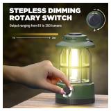 EverBrite LED Camping Lantern, USB C Rechargeable Lantern with Stepless Dimming, Vintage Portable Camping Lights and Lanterns, Lanterns for Power Outages, Hurricane, Emergency, Fishing, Home and More