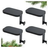 CaliDecor 4 Pack Christmas Stocking Holders for Mantle, Metal Black Heavy Duty Fireplace Stocking Hangers Christmas Hooks Ornaments for Counter Tables Window Mantle Decoration