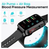 hellibito Smart Watch, 1.92\ lPS Health Fitness Tracker, Heart Rate Blood Oxygen Sleep Monitor, Data Sharing Pedometer, Activity Tracker for Android iOS (Black)in