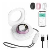 UniJethro Smart Ring for Women Men, Health Fitness Tracker, IP68 Waterproof Rings, Sleep Ring with Charging Case and Ring Protector, Remote Photography, Family Care, No App Fees (Lavender Pink, 10#)