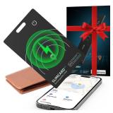 Thin Wallet Tracker, [Apple MFi Certified] Wallet Tracker Card 0.07in Slim Rechargeable Tracking Card Bluetooth Wallets Finder IP68 Waterproof for Purse, Keys, Bags, Passport (iOS Only)